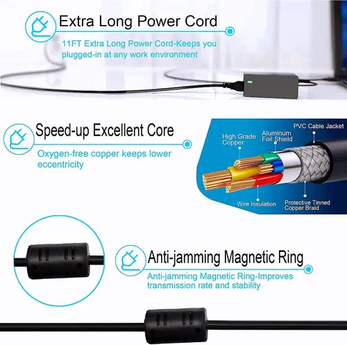 Miniatura 4 de Cable de alimentación adaptador de 19,5 V para Sony Bravia LCD TV KDL-48R510C KDL-40R510C KDL-48W650D KDL40W600B KDL32W600D KDL-40W650D KDL-48W600B