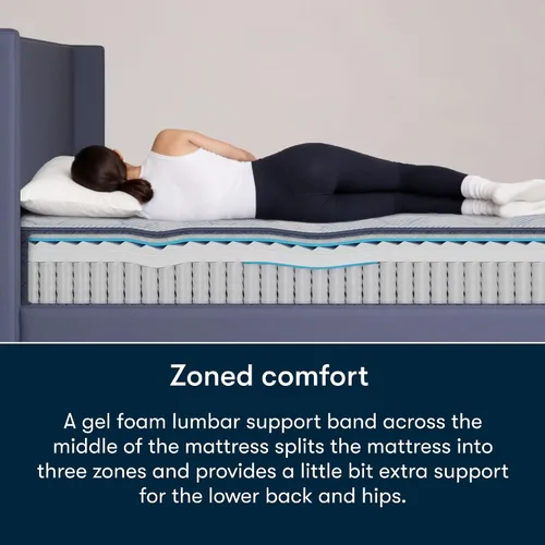 Miniatura 2 de Serta Five Star Mattress Tranquility - Colchón individual de felpa de 12 pulgadas, gel refrescante, soporte zonificado, alivio de presión, cama
