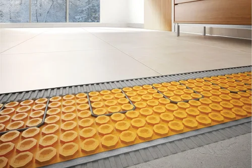 Miniatura 2 de Schluter Ditra-Heat-Duo Membrana de desacoplamiento con control de sonido integrado y rotura térmica, ideal para construcción de varios pisos