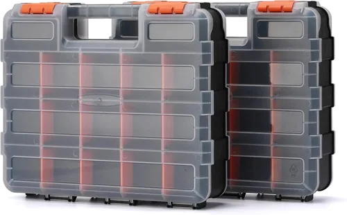 Miniatura 2 de EMENTOL Organizador de herramientas de doble cara con polímero resistente a los impactos y separadores de plástico extraíbles personalizables