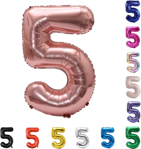 Miniatura 32 de YPSelected Globo grande de 32 pulgadas de helio con números 0-9 de papel de aluminio azul para cumpleaños, bodas y fiestas (Azul, 3)