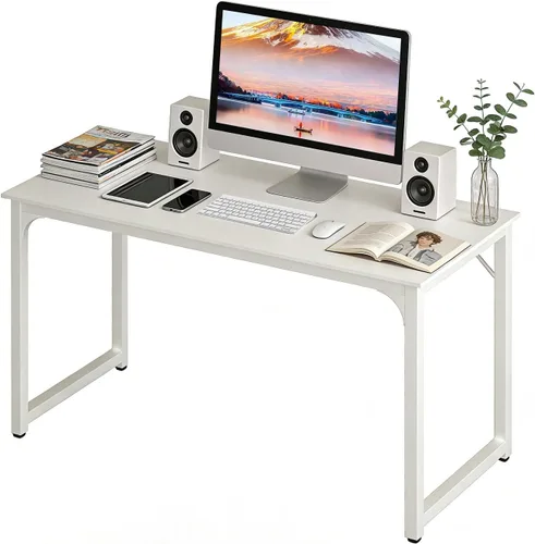 Miniatura 40 de BestOffice Escritorio para computadora, escritorio de oficina en casa, estilo moderno y simple para oficina en casa, estudio y escritura