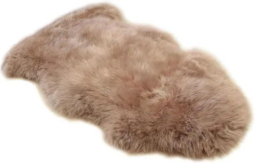 Miniatura 9 de Woolous Alfombra de piel de oveja de 4 x 6, alfombra de piel de cordero natural auténtica de Nueva Zelanda, grande, cuádruple, para decoración