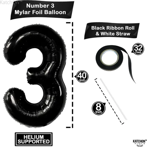 Miniatura 712 de KatchOn, Globo grande azul número 2 de 40 pulgadas Decoraciones de cumpleaños de Baby Shark para niño de 2 años Globo azul número 2 Globo