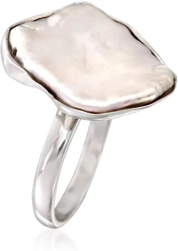 Miniatura 3 de Ross-Simons Anillo de perlas Keshi cultivadas de 0787 x 0630in en plata de ley tamaño 8 perla no conocido