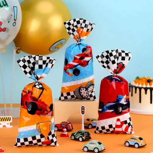 Miniatura 3 de Spiareal 100 bolsas de regalo de celofán para fiestas, bolsas de regalo de celofán, bolsas de dulces con corbatas para niños, 1 unidad