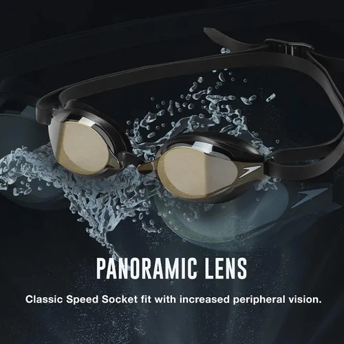 Miniatura 6 de Speedo Speed Socket 2.0 - Lentes de natación Negro/Plata Espejado