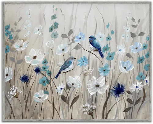 Miniatura 19 de Stupell Industries Ramos florales antiguos en frascos, arte giclée enmarcado, blanco, 20 x 16 pulgadas, fácil de colgar y resistente, fabricado