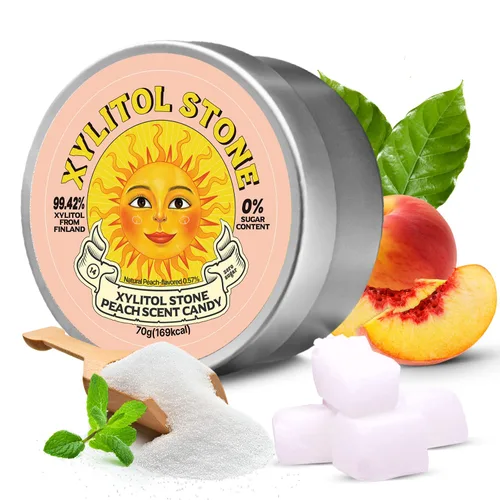 Miniatura 25 de Xylitol Stone Caramelos sin azúcar - Veganos y compatibles con dieta cetogénica, caramelos duros únicos sin azúcar - Dulces con 100% sabor natural