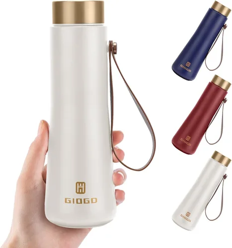 Miniatura 16 de Botella Térmica Pequeña Delgada Mini con Aislamiento al Vacío Botella de Agua 285ml/9.6oz Frasco de Agua de Acero Inoxidable Botellas de Agua