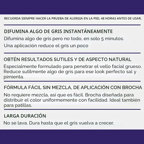 Miniatura 6 de Tinte para hombres con canas también para la barba y el bigote, Castallo oscuro, negro de Just for men, paquete de de 1, Marrón oscuro y negro