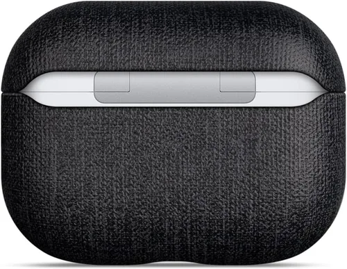 Miniatura 7 de LOPIE Funda para AirPods Pro de 2ª generación (no para 3ª generación), piel vegana estilo lona, funda protectora rígida para hombres/mujeres, hecha