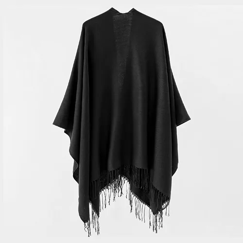 Miniatura 171 de Poncho chal para mujer, suéteres suaves y cálidos para mujer, parte delantera abierta, poncho de viaje para otoño, invierno y primavera