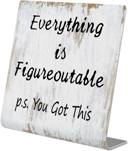 Miniatura 34 de Regalos de agradecimiento para mujeres y hombres, placa decorativa para oficina, regalos de reconocimiento con cita motivacional "En caso de que