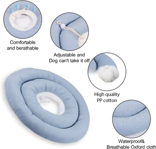 Miniatura 4 de Gagabody Conos para perros medianos – Cómodo cono suave ajustable alternativo después de la cirugía – Collar isabelino de dona para la recuperación