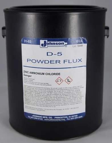 Miniatura 3 de Johnson's D-5 Powder Flux - Flujo de cloruro de amonio de zinc para reparaciones profesionales de radiadores y soldadura de metal, polvo de fundente