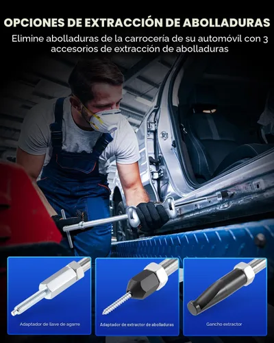 Miniatura 5 de Orion Motor Tech - Juego de extractor de martillo deslizante de 9 vías, extractor del cojinete de la llanta frontal y kit de herramientas