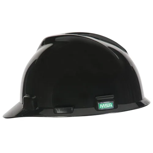 Miniatura 16 de MSA 477484 V-Gard - Casco de seguridad, con suspensión de trinquete Fas-Trac III, carcasa de polietileno, protección anti-impacto superior, correas