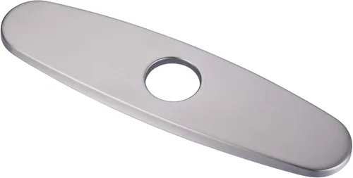 WOWOW Placa de grifo, cubierta de fregadero de cocina, placa de acero inoxidable para 1 o 3 agujeros, baño o cocina, grifo mezclador, 10 pulgadas,