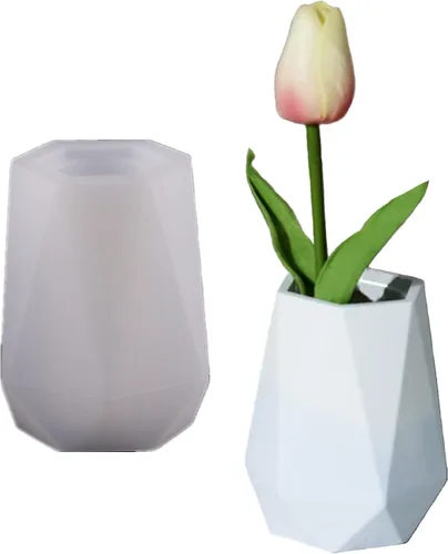 Miniatura 9 de Molde de silicona para florero a rayas, maceta suculenta, maceta de hormigón, yeso, molde de cemento, resina epoxi, soporte para bolígrafo