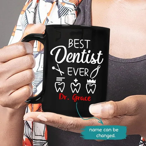 Miniatura 3 de El mejor regalo para dentista, regalo personalizado para dentista, apreciación del dentista, taza de oficina dental, taza de odontología, regalo