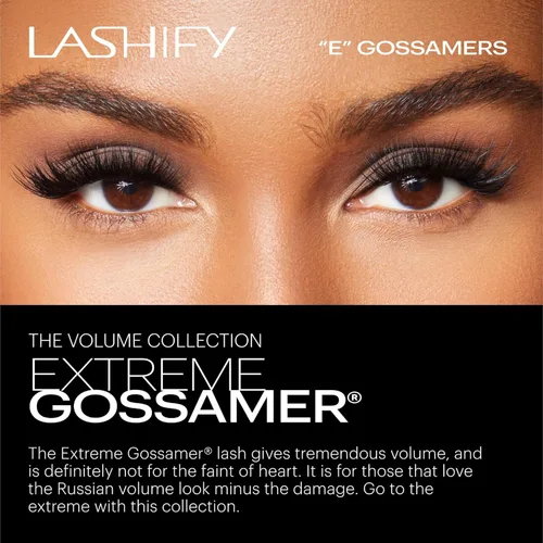 Miniatura 2 de Lashify Extreme - Extensiones de pestañas Gossamer DIY de 0.59 pulgadas, color negro, pestañas postizas fáciles para añadir un gran volumen