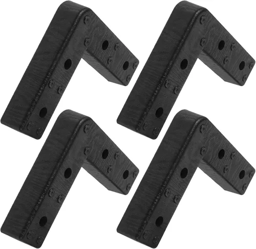 Miniatura 11 de NUOBESTY Patas de muebles en forma de L, paquete de 4 con tornillos de 5.90 x 5.90 x 2.95 pulgadas, pies de soporte de plástico para sofá, cama