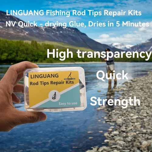 Miniatura 7 de Fishing Rod Top Tips Replacement Rpair Kit with UV Glue UV BTST-D