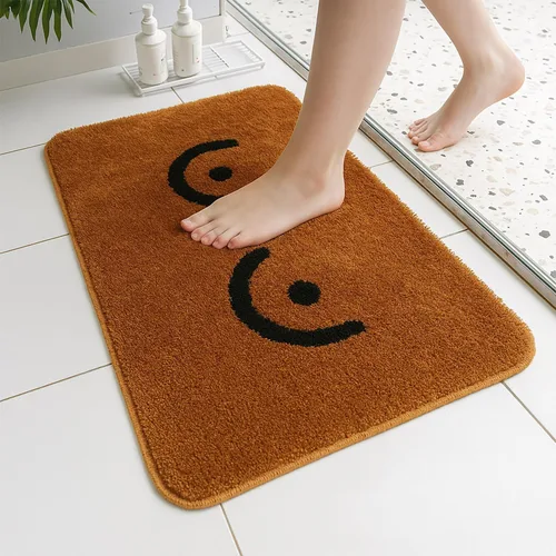 Miniatura 4 de Lindo tapete de baño con pechos desnudos, ultra suave, absorbente de agua, antideslizante, tapete de microfibra suave, lavable a máquina