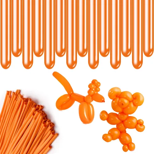 Miniatura 9 de 100 globos mágicos largos de látex grueso de 260Q para modelar con forma de animal, cumpleaños, payasos (marrón)