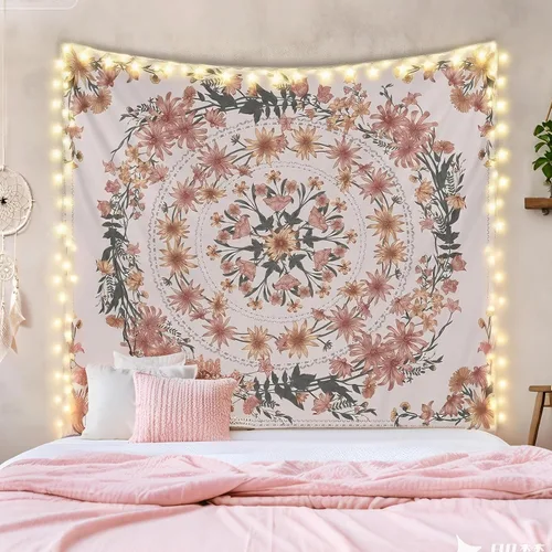 Miniatura 9 de Tapiz de árbol de Navidad con lazo, tapiz de franela para colgar en la pared, regalos para decoración de Navidad, cumpleaños y decoración