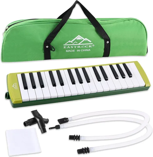 Miniatura 10 de EASTROCK Instrumento de Melodica de 32 Teclas, Piano de Teclado de Aire, Melodica Soprano con 2 Juegos de Boquillas y Tubos, Bolsa de Transporte