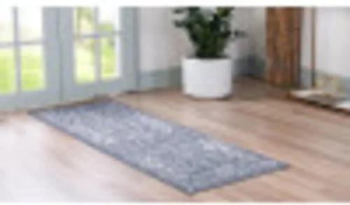 Miniatura 5 de Unique Loom Portland Collection - Alfombra Albany (2 pies 2 pulgadas x 8 pies, color azul/gris)
