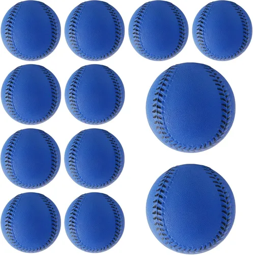 Pelotas de béisbol suaves, paquete de 12 pelotas de béisbol de espuma de tamaño reglamentario para lanzar, atrapar y practicar bateo suave y seguro