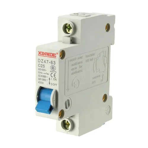 Miniatura 7 de uxcell 1 poste 10A 230/400V de baja tensión disyuntor miniatura montaje en carril DIN DZ47-63 C10