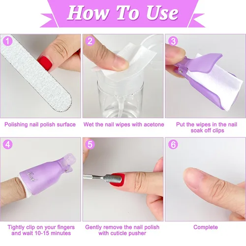 Miniatura 4 de Eyxformula 1000 toallitas de uñas sin pelusas, almohadillas quitadoras de esmalte de gel, almohadillas de algodón absorbentes para rutina