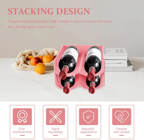 Miniatura 9 de Zerodeko 4pcs Stackable Can Rack Organizer Drink Storage Rack for Wine Beer and Soda Space-Saving Design for Home and Kitchen Organization