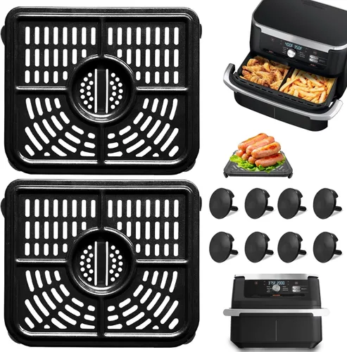 Miniatura 11 de Sartén para freidora de aire Ninja Foodi DZ401 DZ550 10QT DualZone Freidoras de aire, placa de repuesto para freidora de aire, accesorios