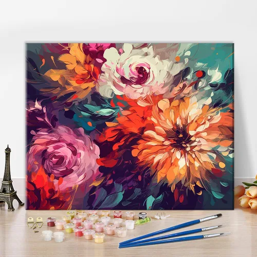 Miniatura 14 de TUMOVO Pintura por números para adultos, kits de pintura de playa por números, pintura al óleo de paisaje costero colorido para adultos, kit