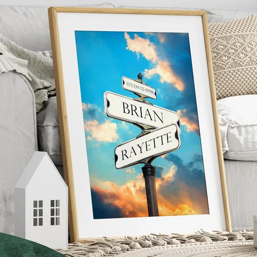 Miniatura 149 de Arte enmarcado de vacaciones con nombres de pareja en sillas de cubierta, regalo de amor perfecto para aniversario, boda. Con diferentes estilos