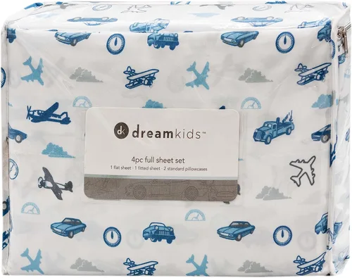 Miniatura 34 de Juego de sábanas tamaño individual para niños y niñas, sábanas para niños, linda sábana de cama, incluye sábana plana, ajustable y funda de Azul