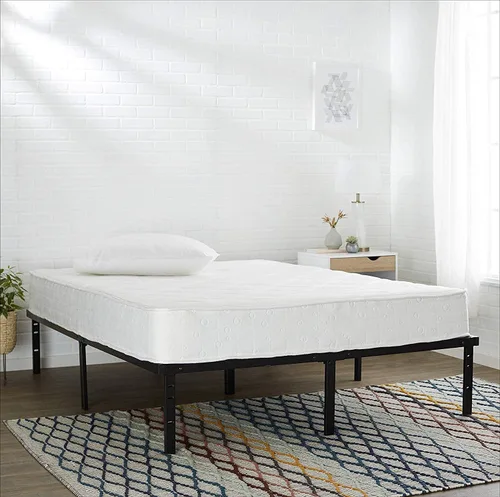 Miniatura 2 de Amazon Basics - Base de cama robusta y resistente con plataforma de almacenamiento tamaño Queen, soporte de listones de acero, sin ruido, de fácil