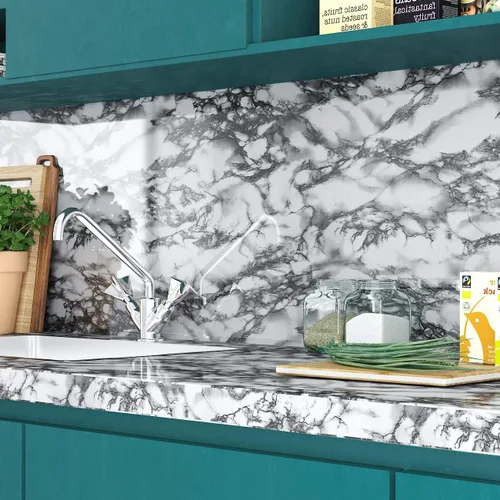 Miniatura 2 de Yenhome Papel de contacto de mármol para encimeras de 17.7 x 118 pulgadas, papel adhesivo impermeable para encimeras de baño, cocina, papel tapiz
