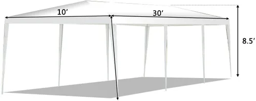 Miniatura 2 de 10'x30' Canopy Fiesta Boda Tienda al aire libre Pesado Gazebo Eventos