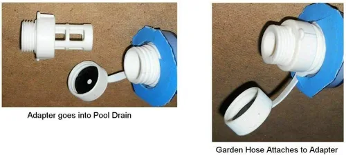 Miniatura 5 de Conector de tapón de drenaje de manguera de jardín 10184 para adaptador de manguera Intex redondo drenaje de piscina