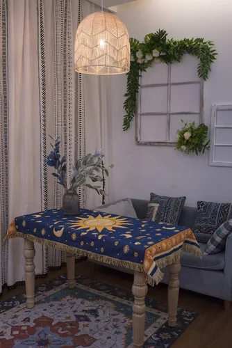 Miniatura 7 de Erke Funda de cojín con estrellas de sol y luna de 35 x 60 pulgadas para sofá, sofá biplaza, silla, decoración de muebles, decoración de habitación