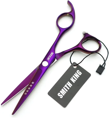 Miniatura 4 de Juego de tijeras de corte de pelo de 5.5 pulgadas con peines de afeitar, estuche para tijeras de cuero, tijeras de corte de cabello, tijeras