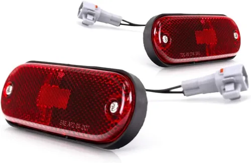Miniatura 3 de Para Toyota RAV4 1996 97 98 99 2000 Conjunto de luz de marcador lateral lado del conductor y del pasajero Par Trasero Rojo Reemplazo