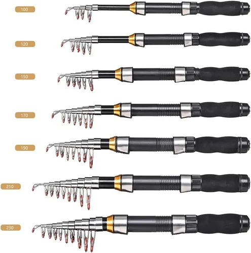 Miniatura 2 de Gigicloud 1 unids caña de pescar telescópica 3.3 ft-7.5 ft caña de pescar caña de vidrio Super corta mini Bass Bait casting caña de pescar