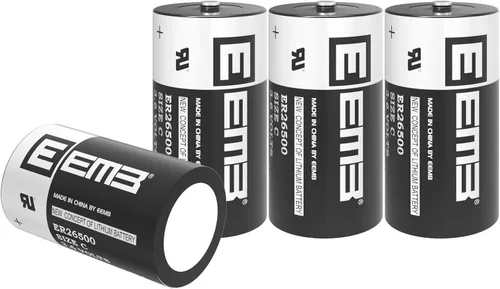 EEMB Paquete de 4 baterías de litio ER26500 de 3.6 V 9000 mAh tamaño C, repuesto para LS26500, TL-5920, XL-145F, TL-2200 Li-SOCl₂ para monitoreo de
